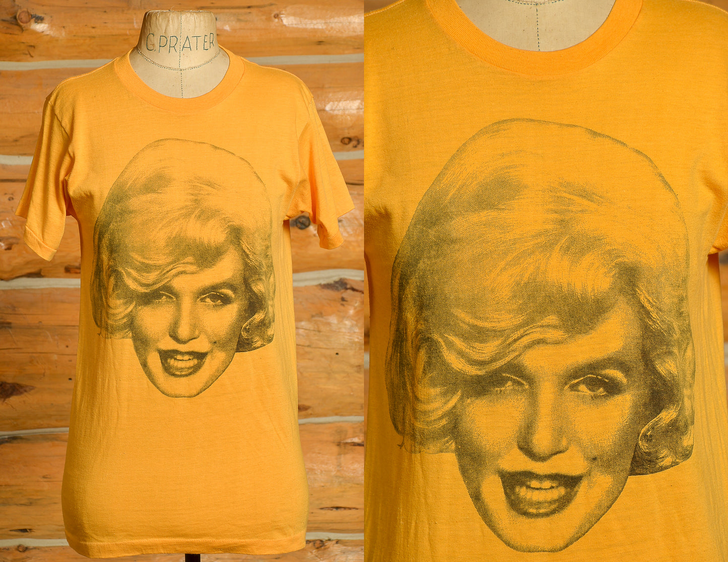 1970s Marilyn Monroe Lonely Ladies Andy Warhol Yellow Pop Art T Shirt