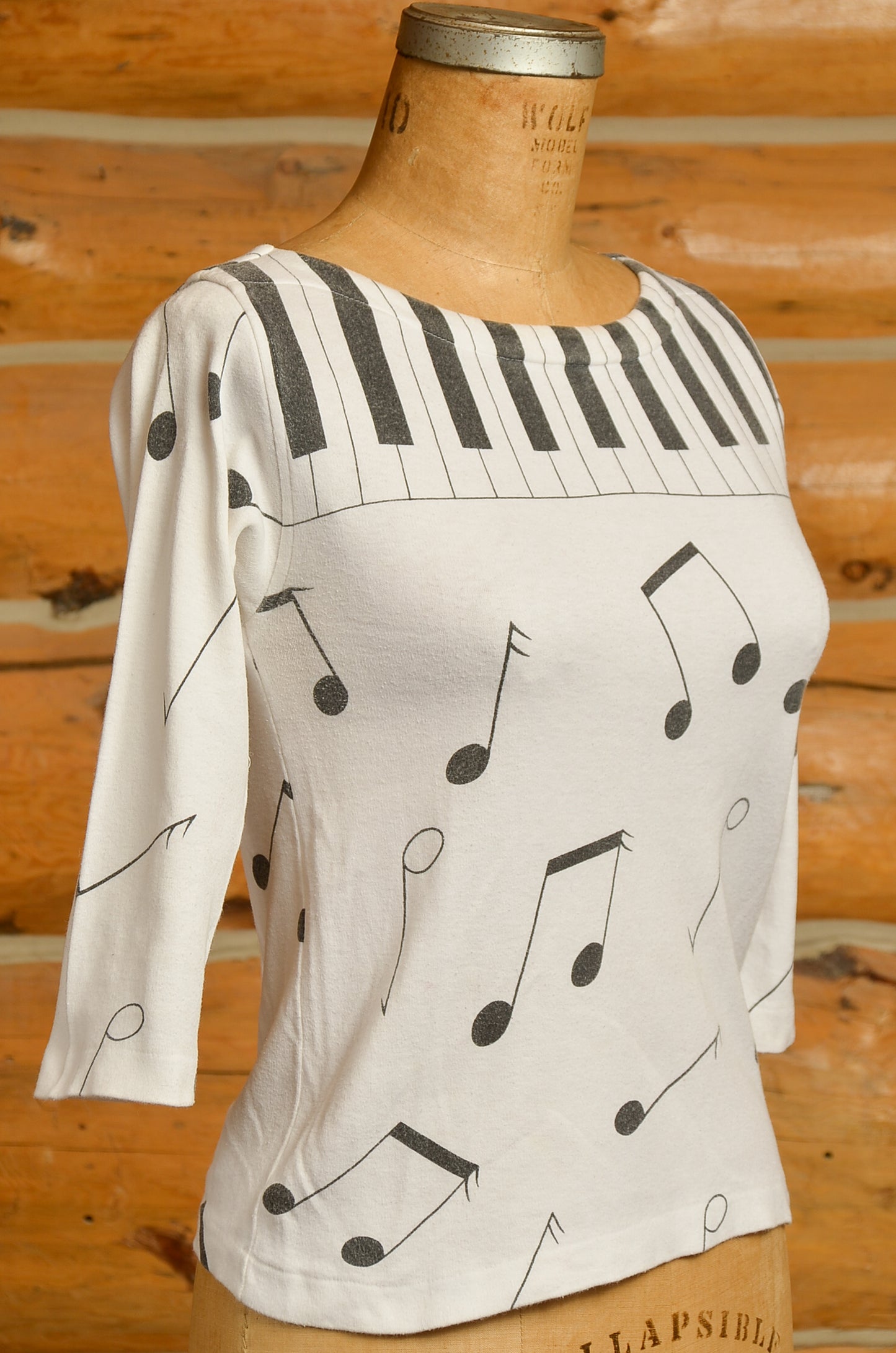 1980s Piano Shirt Musical Keyboard New Wave Long Sleeve T Shirt