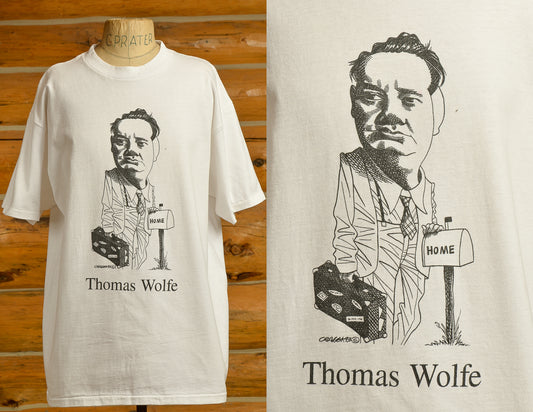 1993 Thomas Wolfe Author T Shirt Steven Cragg Illustration Literary Tee