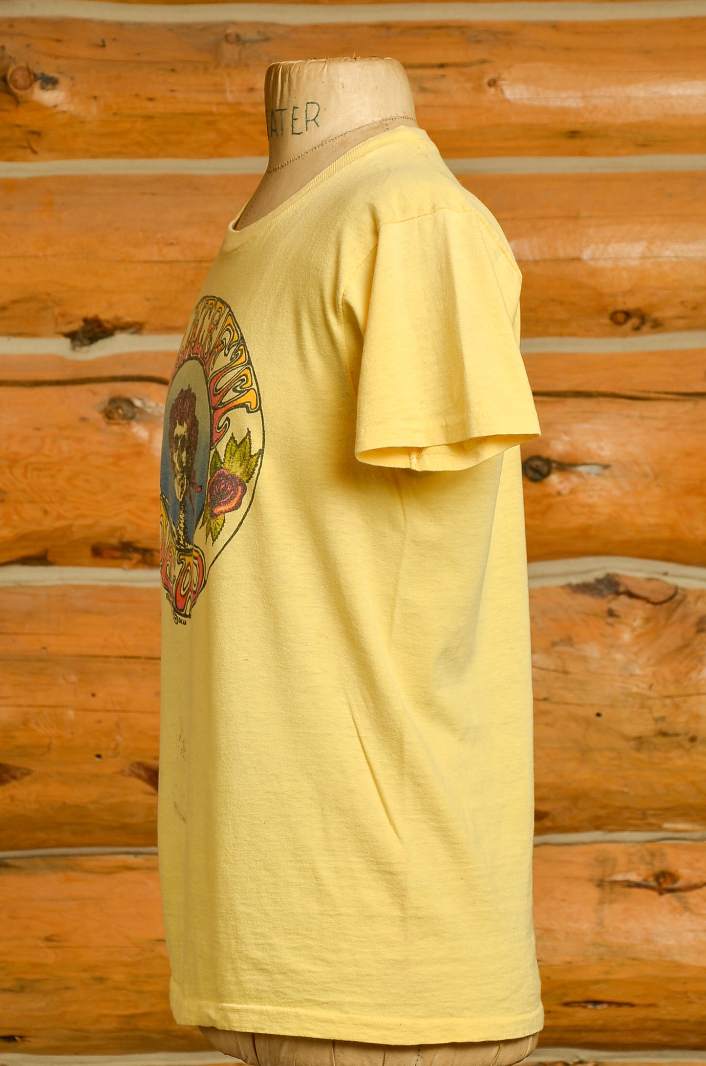 1970s Grateful Dead Bertha Yellow Cotton Hippie T Shirt