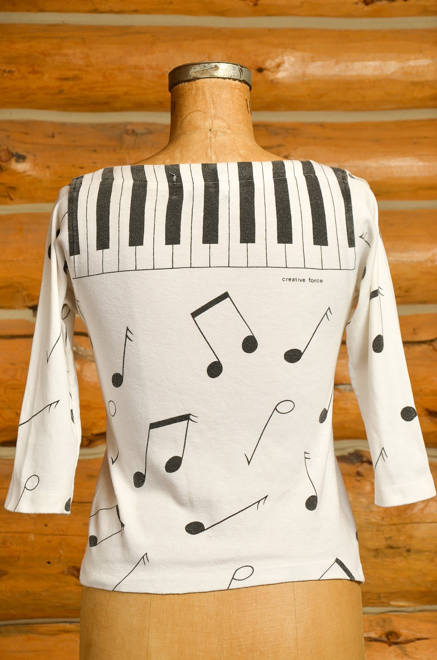 1980s Piano Shirt Musical Keyboard New Wave Long Sleeve T Shirt