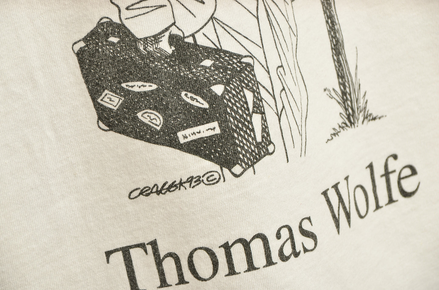 1993 Thomas Wolfe Author T Shirt Steven Cragg Illustration Literary Tee