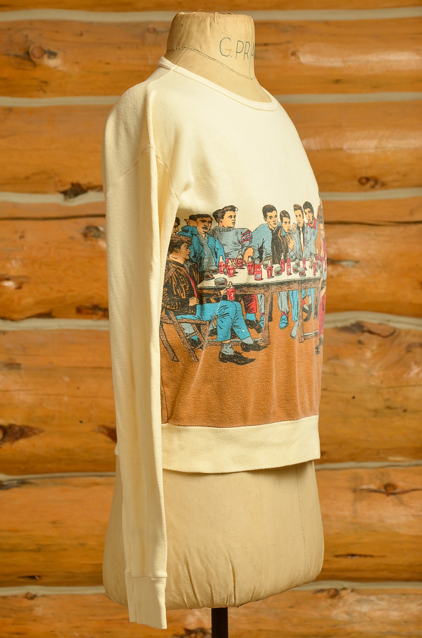 1970s Guy Peellaert Elvis Last Supper Pop Art Long Sleeve T Shirt