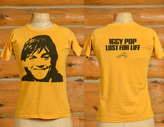 1970s Iggy Pop Lust For Life Front and Back Print T Shirt