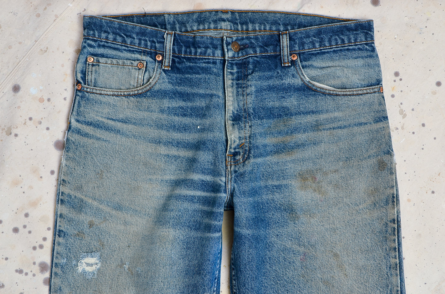 Vintage Levis 505 USA Red Tag Blue Denim High Waisted Jean 37 x 31