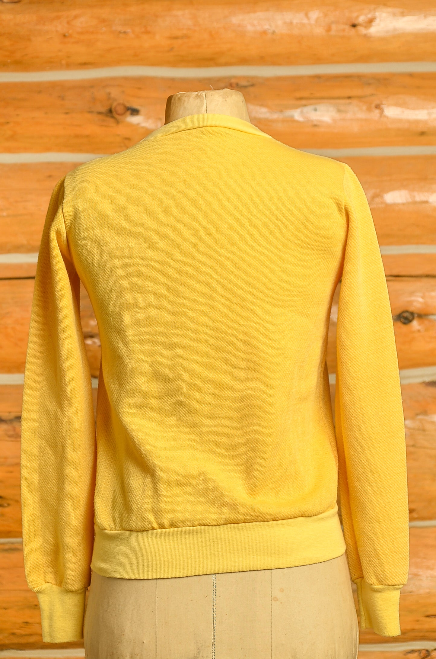 1980s John Lennon Memorial Yellow Knit Sweatshirt