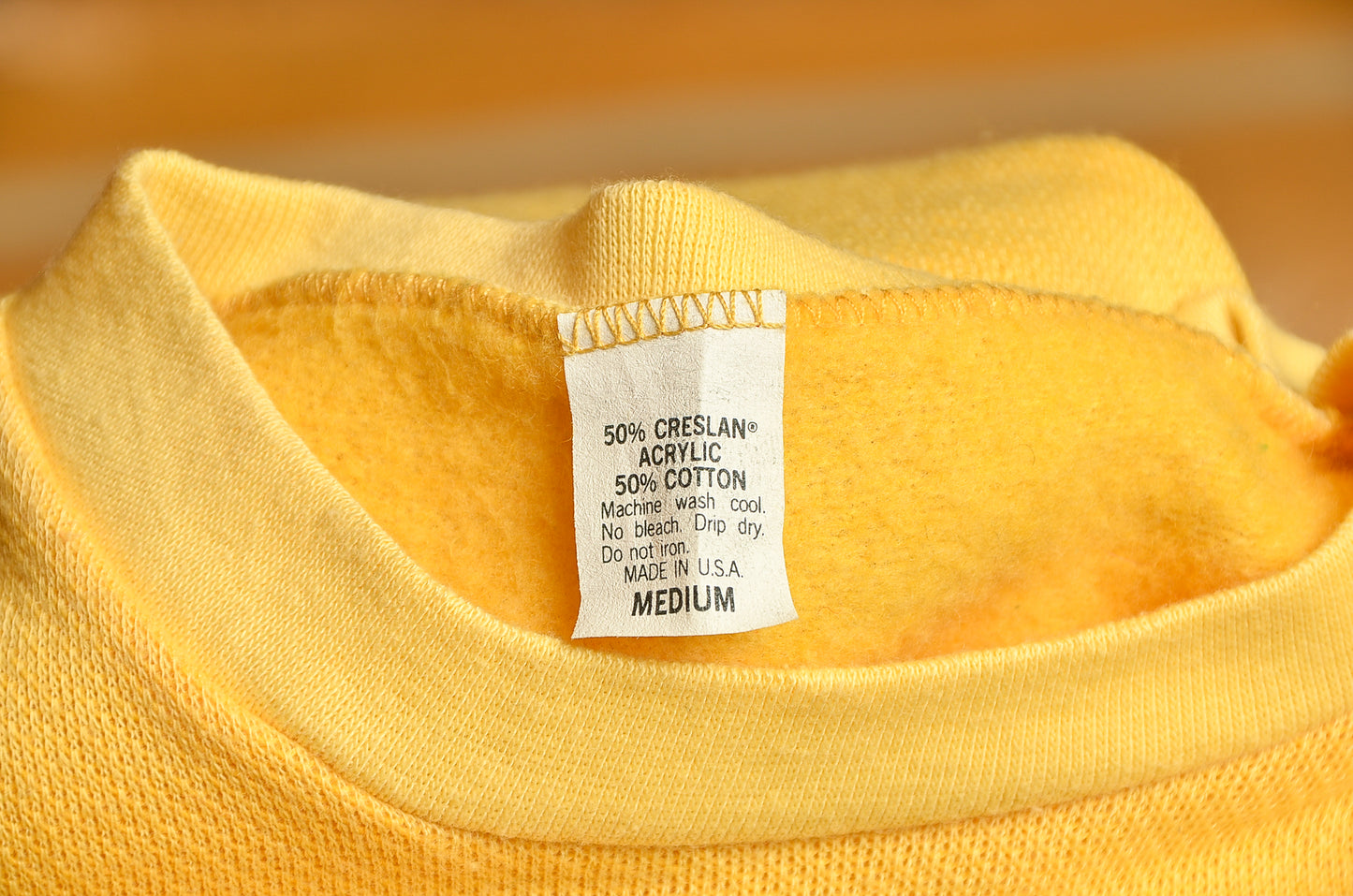 1980s John Lennon Memorial Yellow Knit Sweatshirt